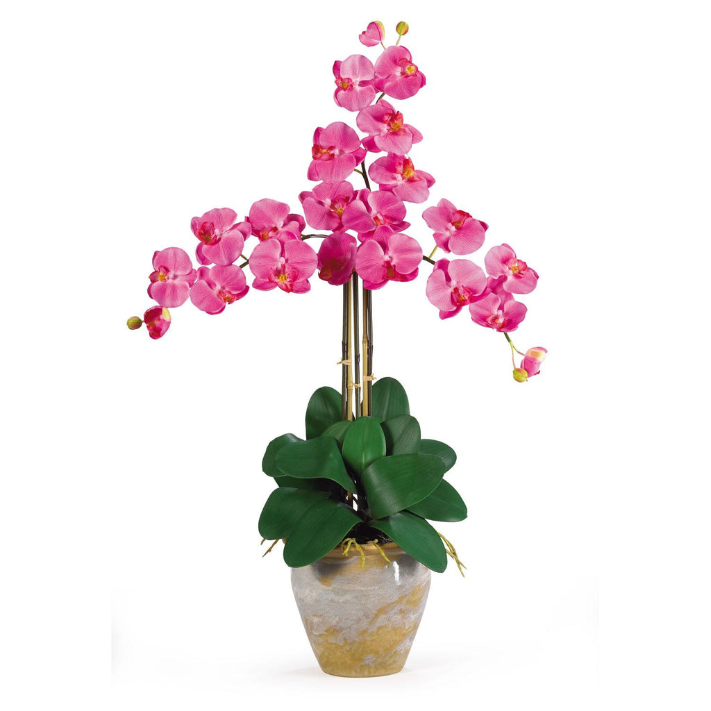 Triple Stem Phalaenopsis Silk Orchid Arrangement