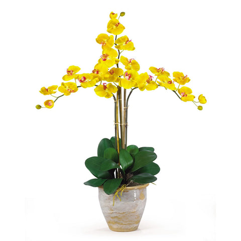 Triple Stem Phalaenopsis Silk Orchid Arrangement