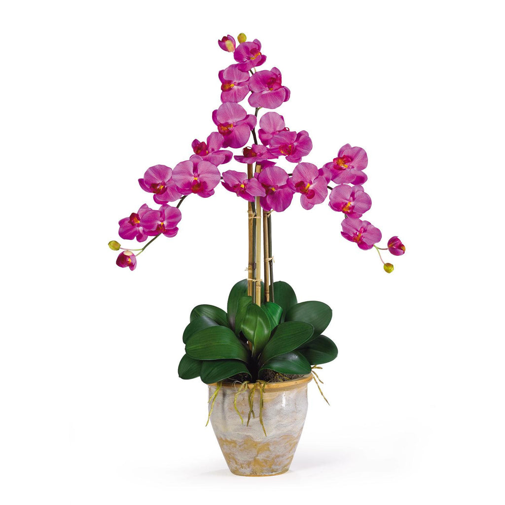 Triple Stem Phalaenopsis Silk Orchid Arrangement