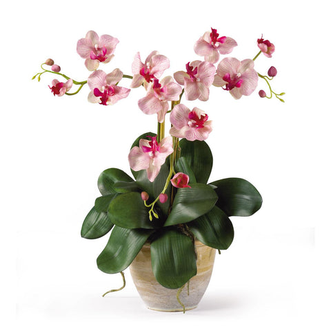 Triple Mini Phalenopsis Silk Orchid Arrangement