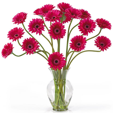 Gerber Daisy Liquid Illusion Silk Flower Arrangement