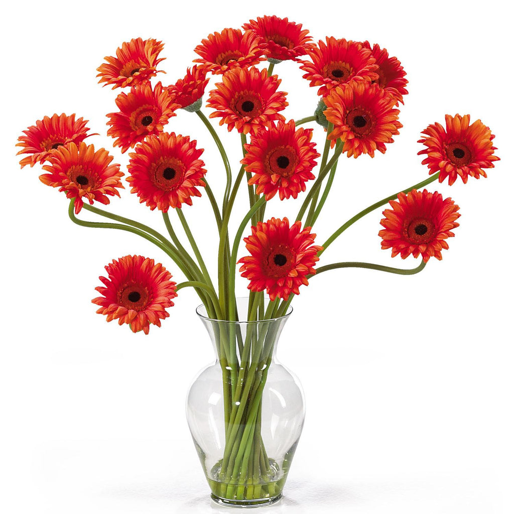 Gerber Daisy Liquid Illusion Silk Flower Arrangement