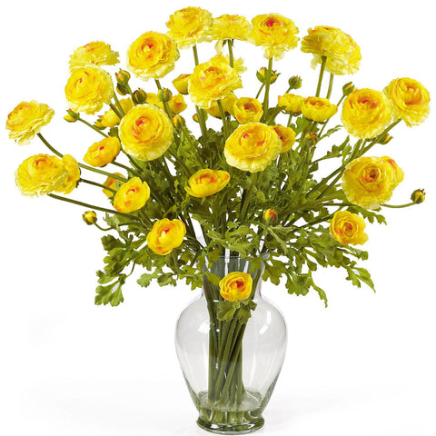 Ranunculus Liquid Illusion Silk Flower Arrangement