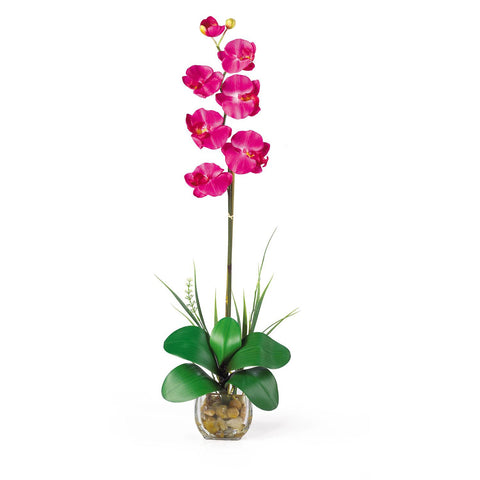 Single Phalaenopsis Liquid Illusion Silk Flower Arrangement