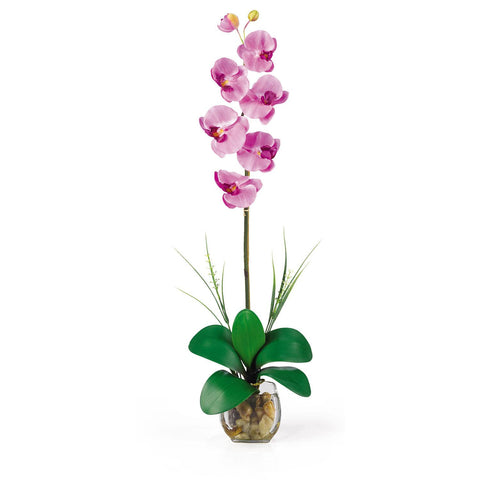 Single Phalaenopsis Liquid Illusion Silk Flower Arrangement