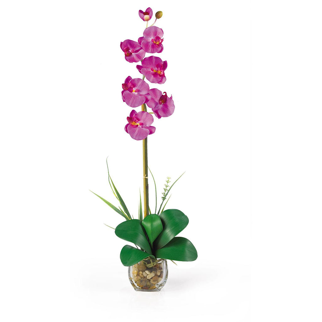 Single Phalaenopsis Liquid Illusion Silk Flower Arrangement