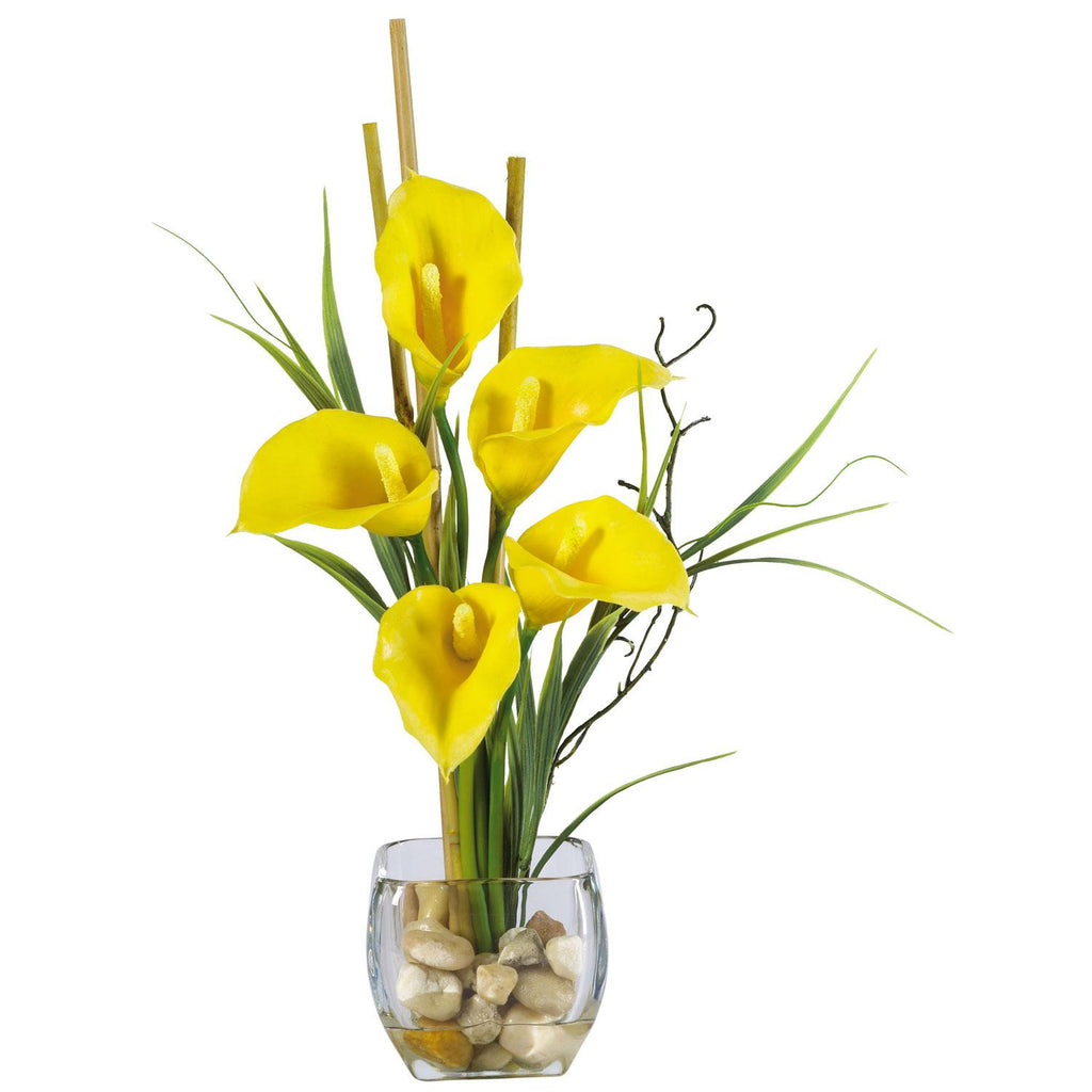 Calla Lilly Liquid Illusion Silk Flower Arrangement