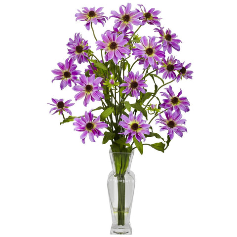 Cosmos w-Vase Silk Flower Arrangement