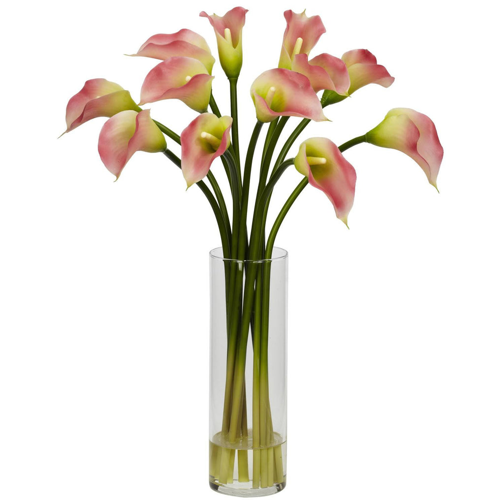 Mini Calla Lily Silk Flower Arrangement