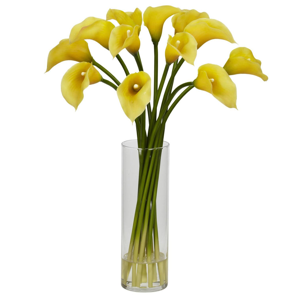 Mini Calla Lily Silk Flower Arrangement