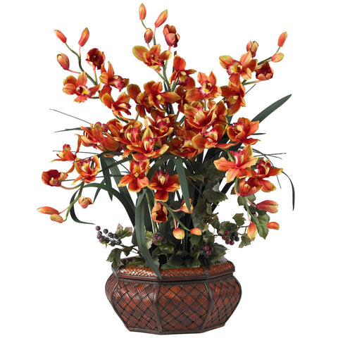 Large Cymbidium Silk Flower Arrangement