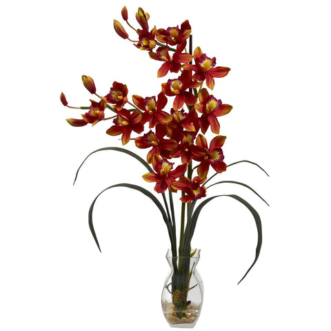 Cymbidium Orchid w-Vase Arrangement