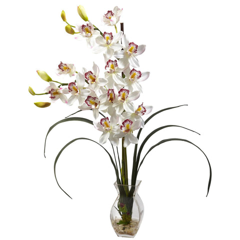 Cymbidium Orchid w-Vase Arrangement