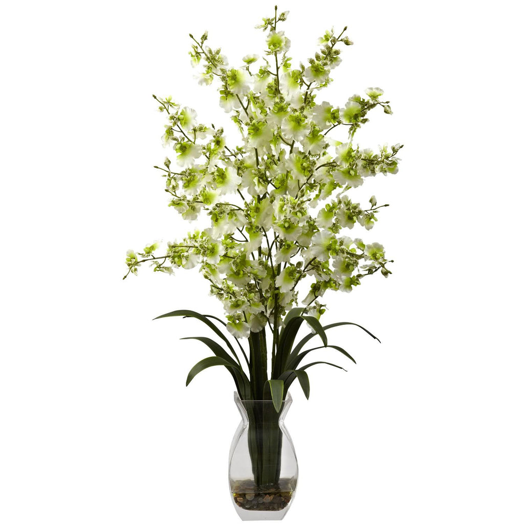 Dancing Lady Orchid w-Vase Arrangement