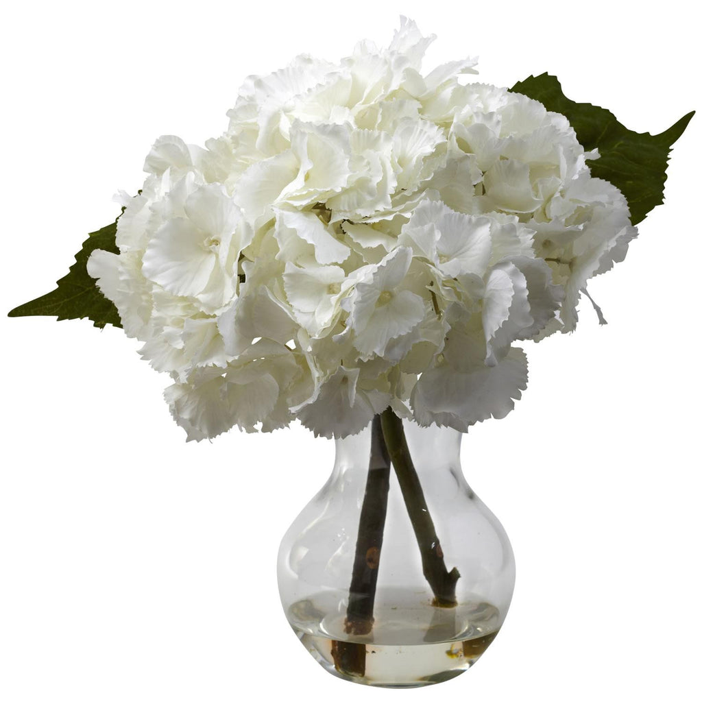 Blooming Hydrangea w-Vase Arrangement