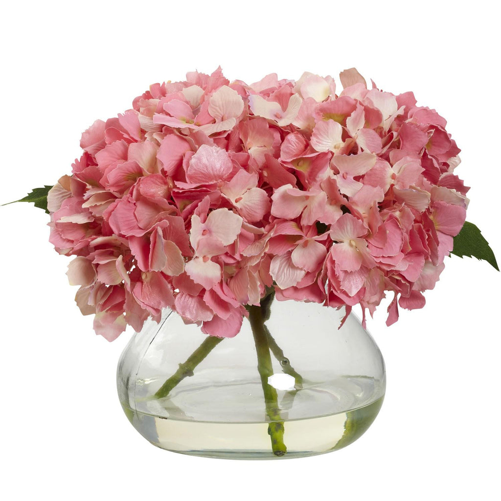 Blooming Hydrangea w-Vase