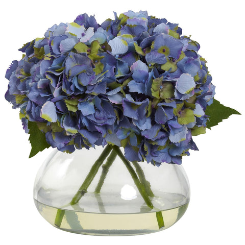 Large Blooming Hydrangea w-Vase