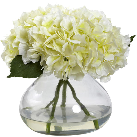 Large Blooming Hydrangea w-Vase