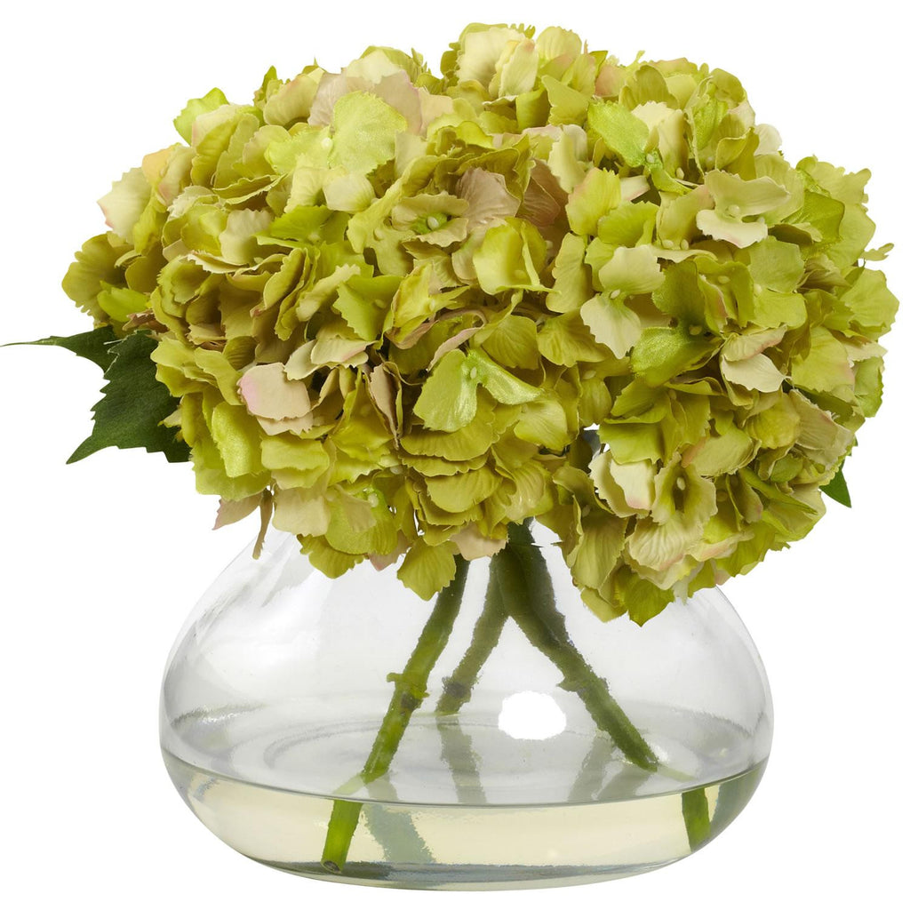 Large Blooming Hydrangea w-Vase