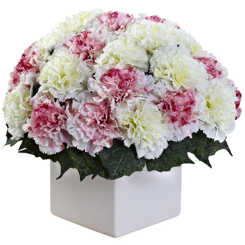 Carnation Arrangement w-Vase