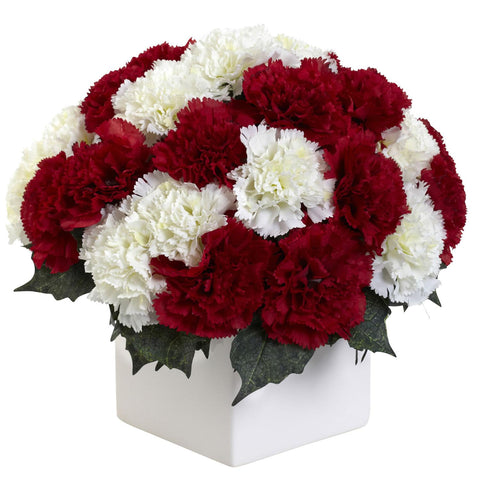 Carnation Arrangement w-Vase