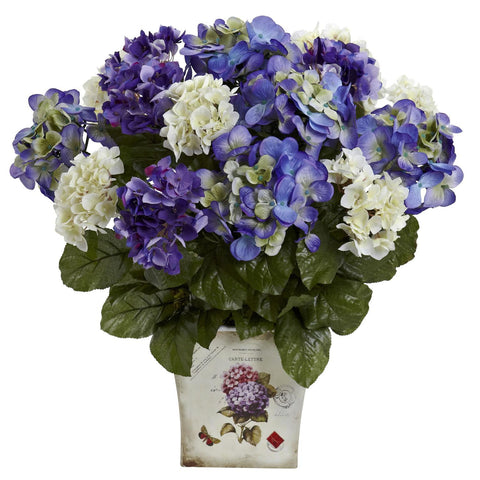 Mixed Hydrangea w-Floral Planter