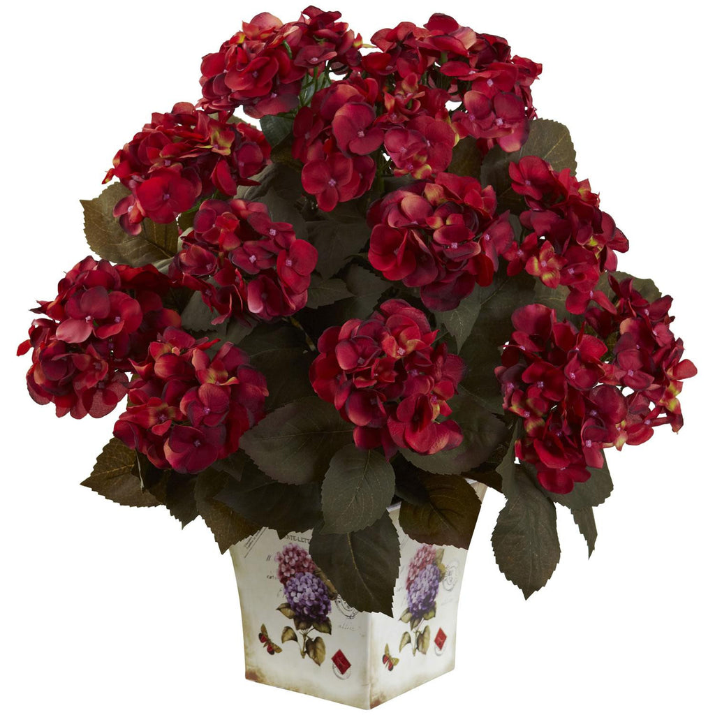 Hydrangea w-Large Floral Planter