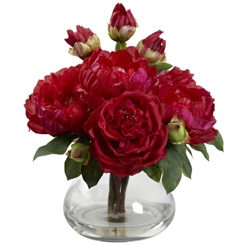 Peony & Rose w-Vase