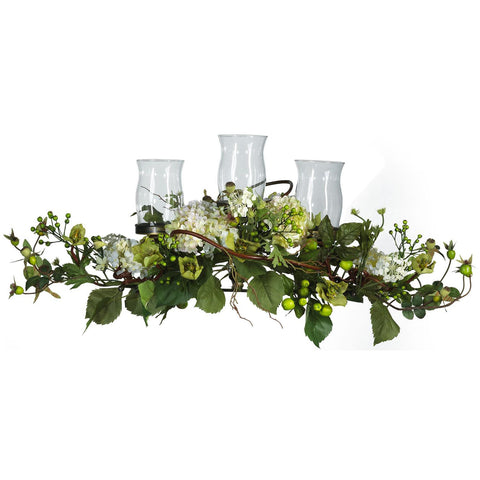 Hydrangea Triple Candleabrum Centerpiece