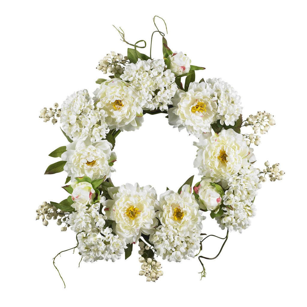 20" Peony Hydrangea Wreath