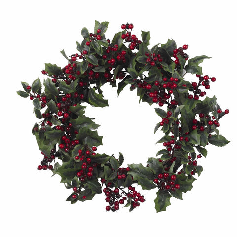 24" Holly Berry Wreath