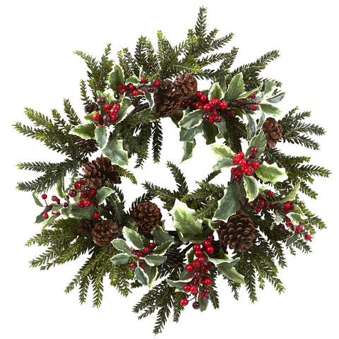 22" Holly Berry Wreath