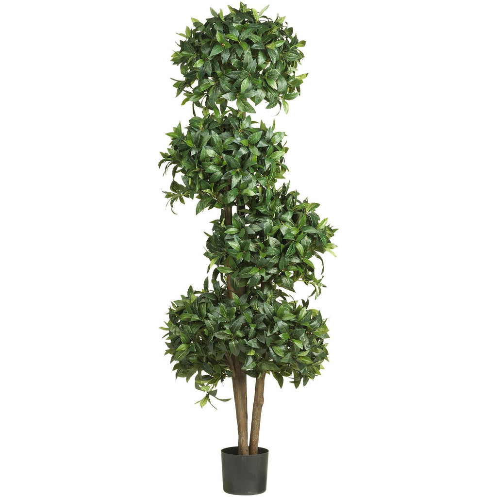 69" Sweet Bay Topiary w-4 Balls Silk Tree