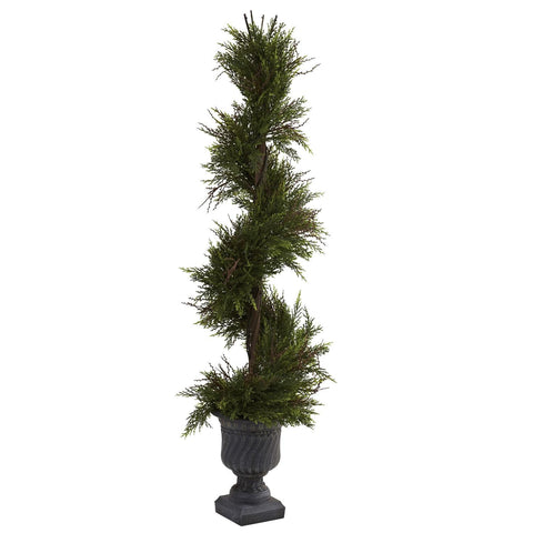 45" Mini Pine Spiral w-Urn (Indoor-Outdoor)