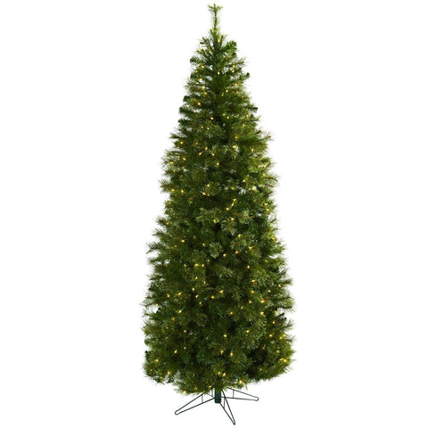 7.5' Cashmere Slim Christmas Tree w-Clear Lights