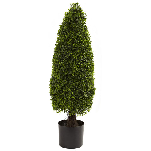 3' Boxwood Tower Topiary UV Resistant  (Indoor-Outdoor)