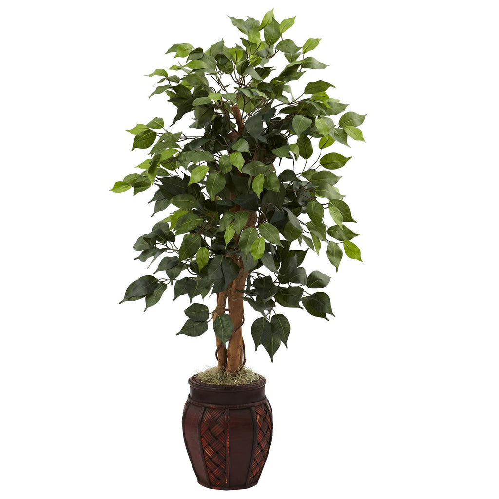 44" Ficus Tree w-Decorative Planter