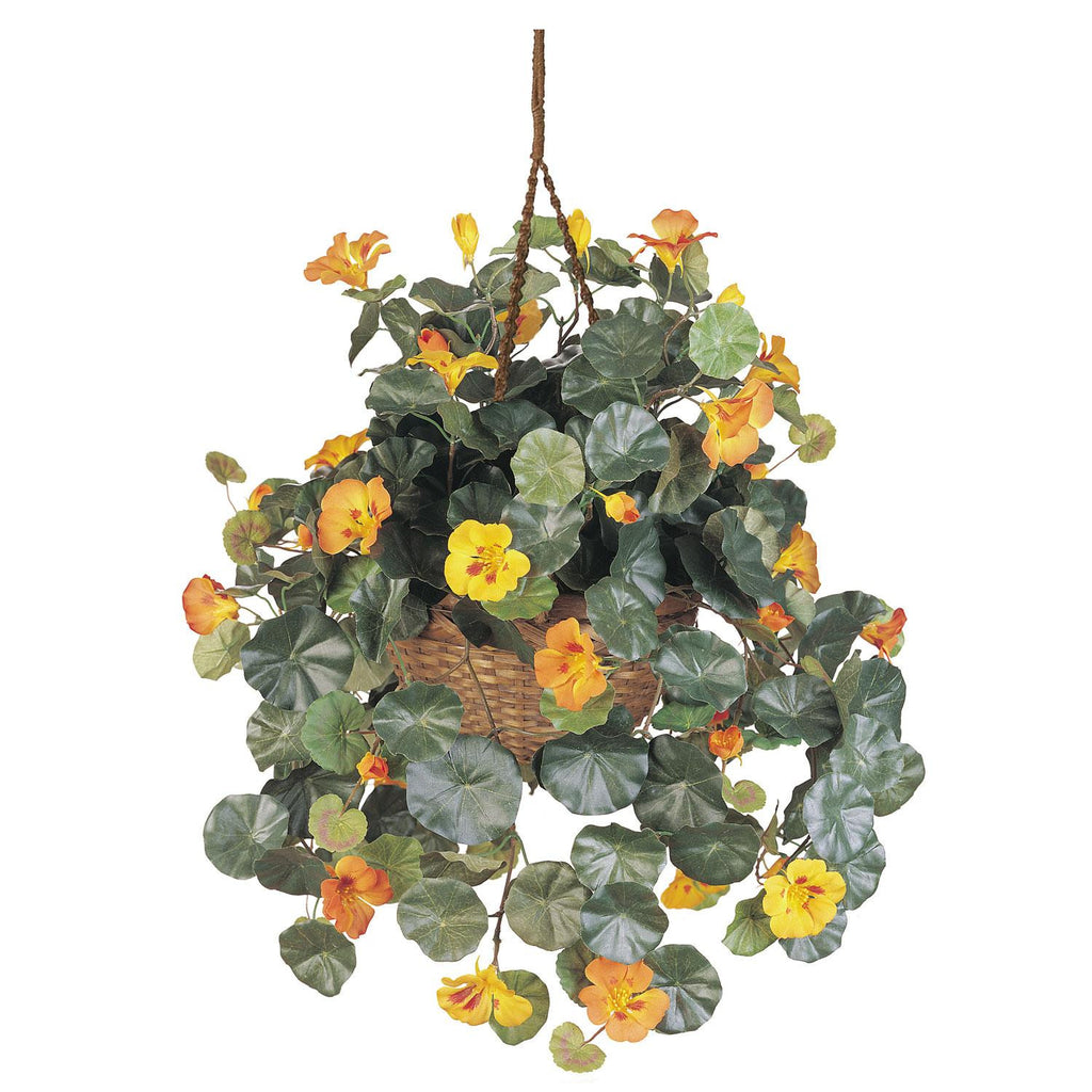 Nasturtium Silk Hanging Basket