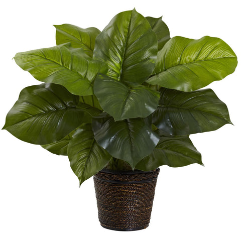 29" Large Leaf Philodendron Silk Plant (Real Touch)