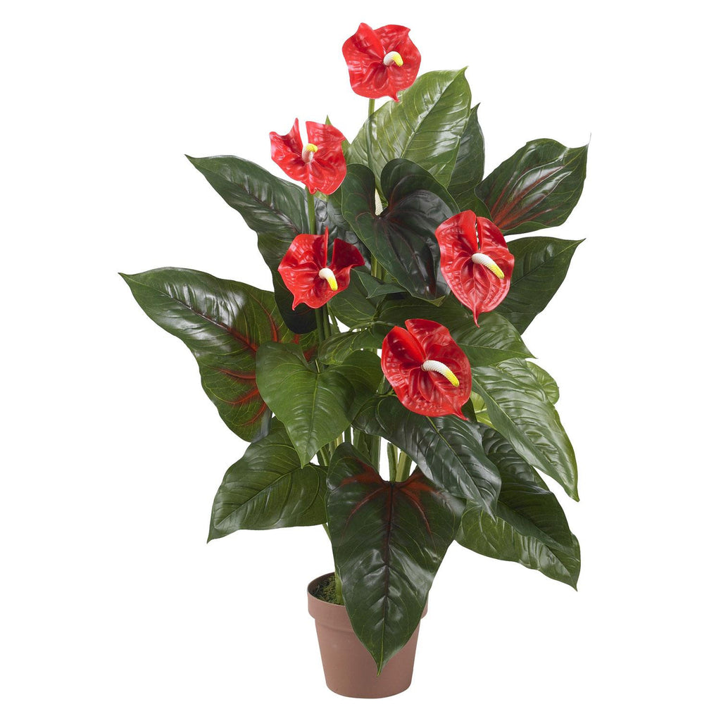 3' Anthurium Silk Plant (Real Touch)