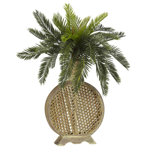 Cycas w-Decorative Vase Silk Plant