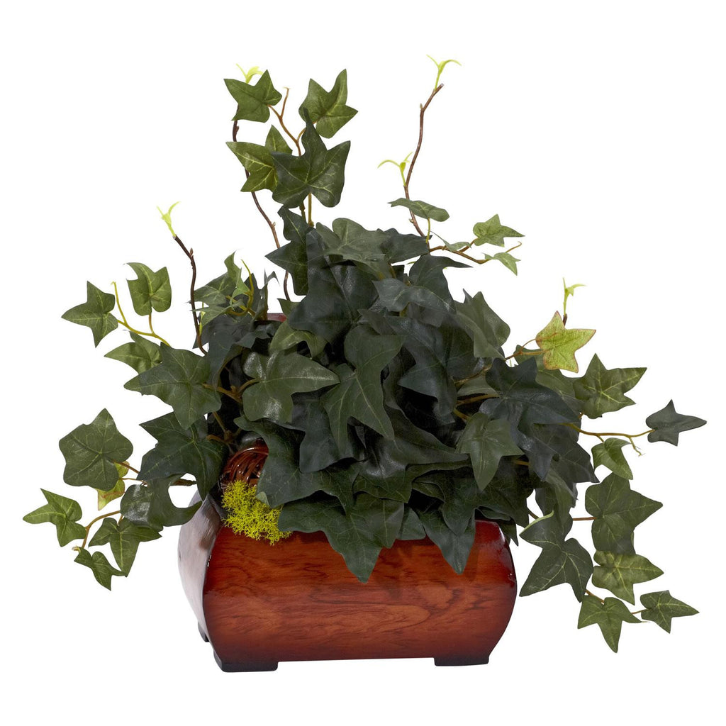 Puff Ivy w-Chest Silk Plant