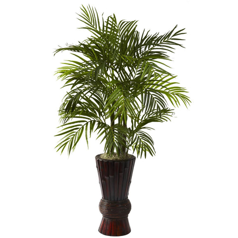 4' Areca w-Bamboo Planter