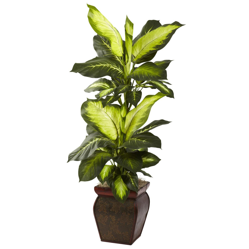 Golden Dieffenbachia w-Decorative Planter